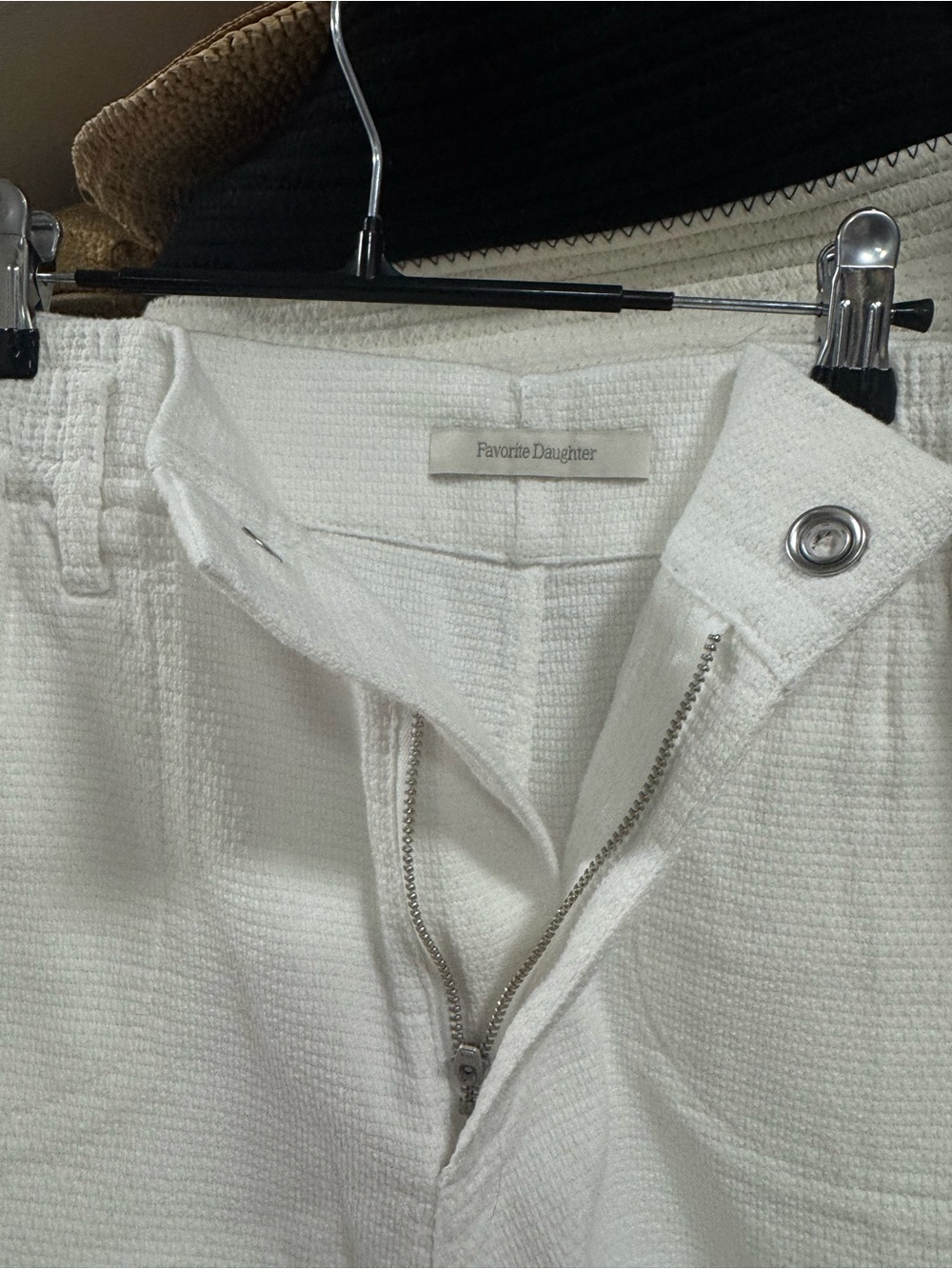 Favorite Daughter White Textured Shorts | Size Medium - Picture 5 of 8